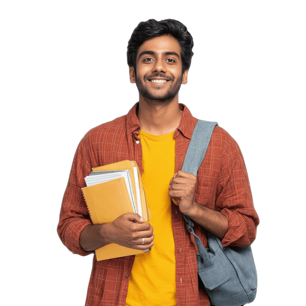 Student with books