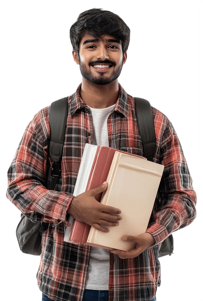 Student with books